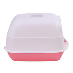 Thehotsale Large Pink Detachable Enclosed 180 Degree Flip-Top Cat Litter Box With Scoop 35Cm W X 50 Cm D X 35 Cm H - thumbnail 4