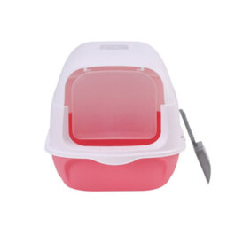 Thehotsale Large Pink Detachable Enclosed 180 Degree Flip-Top Cat Litter Box With Scoop 35Cm W X 50 Cm D X 35 Cm H - thumbnail 5