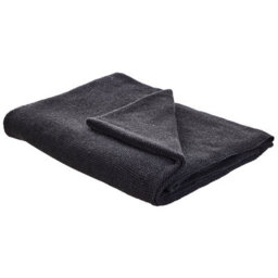Beliani Blanket Asaka Cotton 130 X 180 Cm Dark Grey