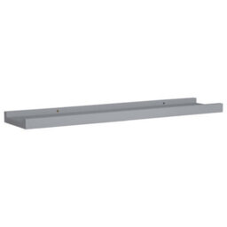 Berkfield Picture Frame Ledge Shelves 2 Pcs Grey 60X9X3 Cm Mdf - thumbnail 3