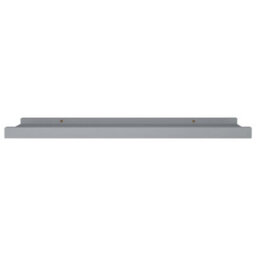 Berkfield Picture Frame Ledge Shelves 2 Pcs Grey 60X9X3 Cm Mdf - thumbnail 4