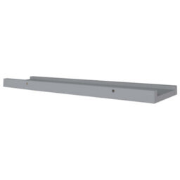 Berkfield Picture Frame Ledge Shelves 2 Pcs Grey 60X9X3 Cm Mdf - thumbnail 6