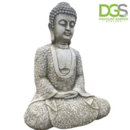 Sparta Medium Sized Sitting Lotus Robe Buddha Statue - thumbnail 4