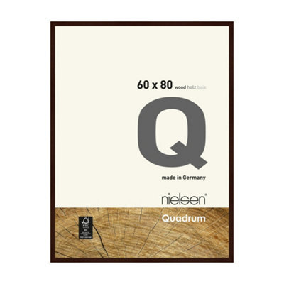 Nielsen Quadrum 60 X 80Cm Wenge Wooden Picture Frame With Float Glass And Push/turn Clips - image 1