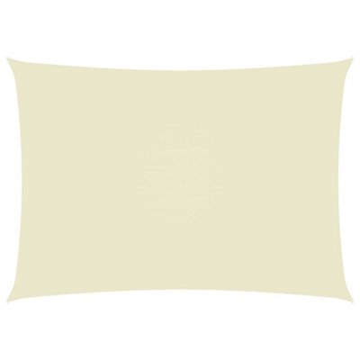 Berkfield Sunshade Sail Oxford Fabric Rectangular 2.5X5 M Cream - image 1