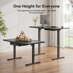 Electric Standing Desk With Power Outlets, 180 X 80 Cm Sit Stand Desk With 2 Drawers, Usb Ports,height Adjustable, Black - thumbnail 7