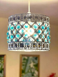 Sparkly Acrylic Crystal Beaded Ceiling Pendant Light Shade Universal Fit