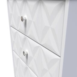Genoa Ready Assembled Matt White No Effect 4 Drawer Deep Chest (H)1063mm (W)746mm (D)395mm - thumbnail 4
