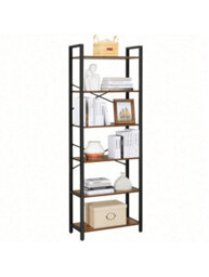 LEDREM 6-Tier Bookshelf, Bookcase, Shelving Unit, For Office, Study, Living Room, Bedroom, 30 X 66 X 186 Cm, Industrial - thumbnail 7