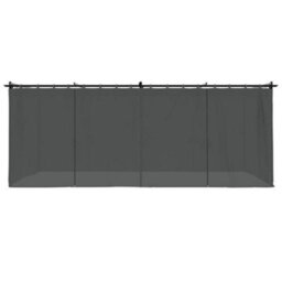Walplus Gazebo With Curtains Anthracite 6X3 M Steel - thumbnail 4