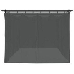 Walplus Gazebo With Curtains Anthracite 6X3 M Steel - thumbnail 5