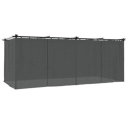 Walplus Gazebo With Curtains Anthracite 6X3 M Steel - thumbnail 2