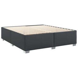 Berkfield Bed Frame Without Mattress Black Super King Faux Leather - thumbnail 3