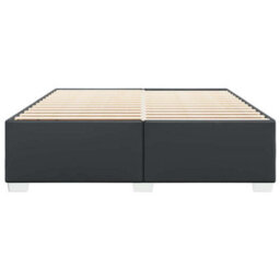 Berkfield Bed Frame Without Mattress Black Super King Faux Leather - thumbnail 4