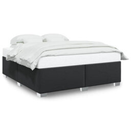 Berkfield Bed Frame Without Mattress Black Super King Faux Leather - thumbnail 2