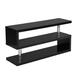 Furniture in Fashion Miami High Gloss S Shape Design Tv Stand In Black - thumbnail 7