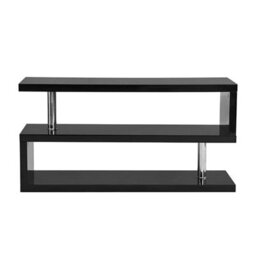 Furniture in Fashion Miami High Gloss S Shape Design Tv Stand In Black - thumbnail 4
