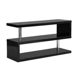 Furniture in Fashion Miami High Gloss S Shape Design Tv Stand In Black - thumbnail 3