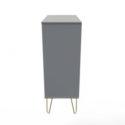 Linear Ready Assembled Matt Dark Grey No Effect 5 Drawer Wide Chest (H)1075mm (W)765mm (D)415mm - thumbnail 6