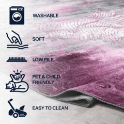 Modern Abstract Soft Living Room Area Rug Carpet Non Slip Floor Mat Bedroom Dining Room Home Decor Easy Care 80X150 Cm - thumbnail 2