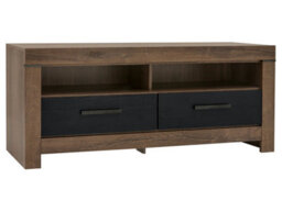 Arte Balin 140 Cm Tv Unit 2 Drawers Open Shelf Oak Monastery Oak Black - thumbnail 1
