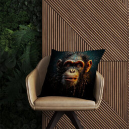 Warren Reed Designer Splashart Monkey Face Outdoor Cushion 45Cm X 45Cm - thumbnail 2
