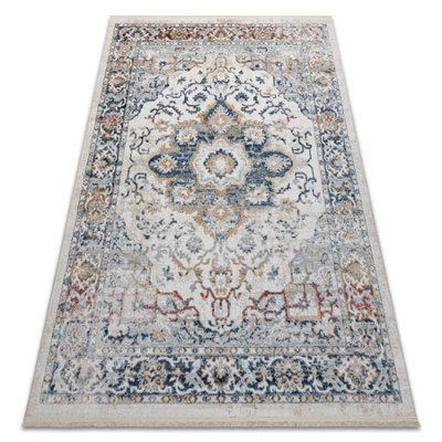 RugsX Distin 0834A Navy Blue / Blue / Yellow / Terracotta Modern Carpet - Or  80X150 Cm - image 1