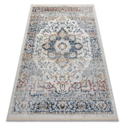 RugsX Distin 0834A Navy Blue / Blue / Yellow / Terracotta Modern Carpet - Or  80X150 Cm - thumbnail 1