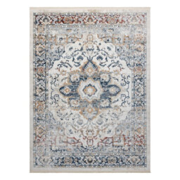 RugsX Distin 0834A Navy Blue / Blue / Yellow / Terracotta Modern Carpet - Or  80X150 Cm - thumbnail 3
