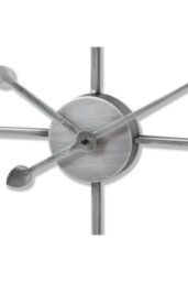 Silver Heart Skeleton Wall Clock, Unique Heart-Shaped Wall Decor - thumbnail 2
