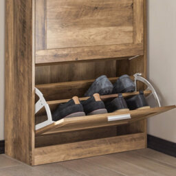 Sobuy Fsr137-F, Shoe Cabinet Shoe Rack Shoe Storage Cupboard Organizer Unit,brown,w59.5Xd23Xh79.5 - thumbnail 4