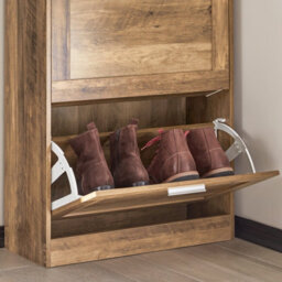 Sobuy Fsr137-F, Shoe Cabinet Shoe Rack Shoe Storage Cupboard Organizer Unit,brown,w59.5Xd23Xh79.5 - thumbnail 5