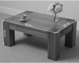 That's Furniture Kuba Chunky Small Oak Coffee Table For Living Room - thumbnail 5