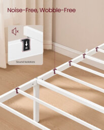 Vasagle Metal Platform Bed, Upholstered Headboard Single Bed Frame, Easy Assembly For Bedroom - thumbnail 5