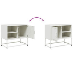 Berkfield Industrial Tv Cabinet White 68X39X60.5 Cm Steel - thumbnail 9