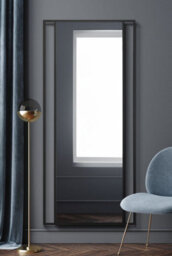 "Mirroroutlet Slim Fenestra - Full Length Black Modern Wall And Leaner Mirror 71"" X 31"" (180 X 80Cm)" - thumbnail 2