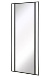 "Mirroroutlet Slim Fenestra - Full Length Black Modern Wall And Leaner Mirror 71"" X 31"" (180 X 80Cm)" - thumbnail 4