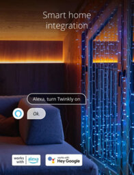 Twinkly Curtain App-Controlled Led Christmas Lights With 210 Rgb+W 1.5 X 2.1M Clear Wire. Indoor And Outdoor Smart Lighting - thumbnail 7
