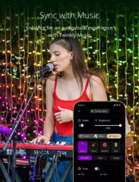 Twinkly Curtain App-Controlled Led Christmas Lights With 210 Rgb+W 1.5 X 2.1M Clear Wire. Indoor And Outdoor Smart Lighting - thumbnail 6