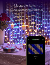Twinkly Curtain App-Controlled Led Christmas Lights With 210 Rgb+W 1.5 X 2.1M Clear Wire. Indoor And Outdoor Smart Lighting - thumbnail 4