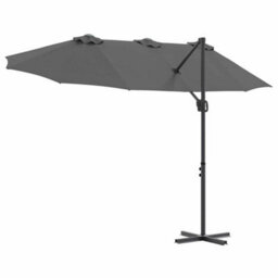Berkfield Garden Cantilever Parasol Anthracite Powder-Coated Steel - thumbnail 8