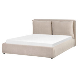 Beliani Ottoman Bed Velvet Bajonna 160 X 200 Cm (Eu King Size) Beige - thumbnail 4
