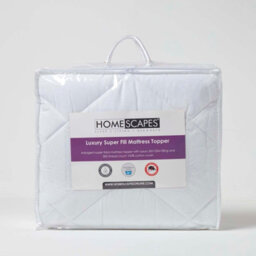 Homescapes Luxury Extra Thick 500 Gsm Cotton Mattress Topper, Small Double - thumbnail 5