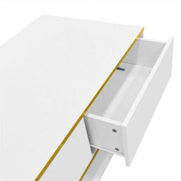 Abrihome Modern Led Coffee Table With High-Gloss Finish, Gold Accents, 3 Drawers & Usb Led Light Strip (Adapter/power Bank Required) - thumbnail 6