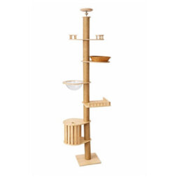 Style B To Ceiling Cat Tree 240-280Cm, Full Sisal Wrapped Scratching Post For Cats - thumbnail 1