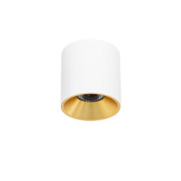 Luminosa Lighting Luminosa Altisma 9.5Cm Surface Mounted Downlight Matt White, Gold Inside 3000K Warm White - thumbnail 2