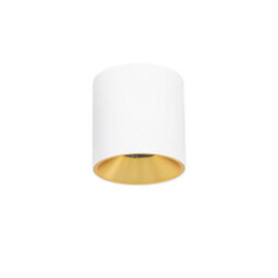 Luminosa Lighting Luminosa Altisma 9.5Cm Surface Mounted Downlight Matt White, Gold Inside 3000K Warm White - thumbnail 4