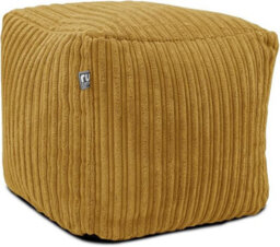 rucomfy Beanbags Rucomfy Indoor Jumbo Cord Bean Bag Footstool - Mustard Cube Pouffe - thumbnail 2