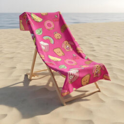 Ohs Sweetie Pies Beach Towel Bath Travel Quick Dry Microfibre Absorbent