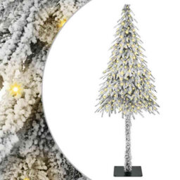 Vidaxl Christmas Tree With 300 Leds White 210 Cm Pe And Steel - thumbnail 2